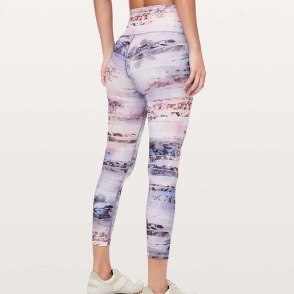 Lululemon Athletica sunset silhouette wunder under Leggings